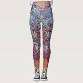 Supercoole leggings met een abstract kleurrijk pat (Voorkant)