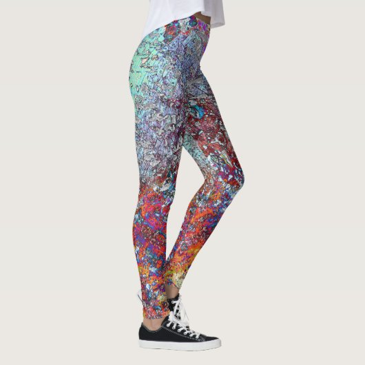 Supercoole leggings met een abstract kleurrijk pat (Rechts)