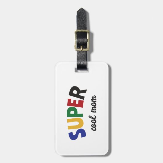 Supercoole moeder bagagelabel (Voorkant verticaal)