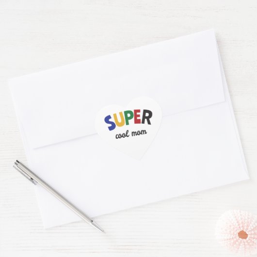 Supercoole moeder hart sticker (Envelop)