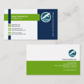 Supercreatieve stijlvolle groene Button Points CEO Visitekaartje (Voorkant / Achterkant)