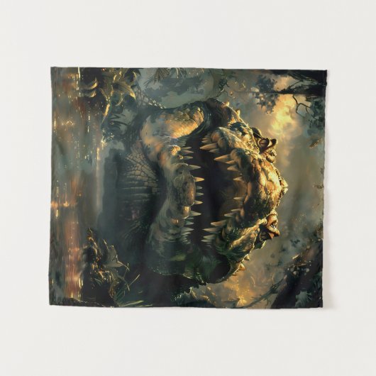 Supercroc: Nightmare Tapestry – Fierce Wall Art Wandkleed (Voorkant (horizontaal))