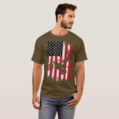 Supercross Freestyle Motocross Amerikaanse vlag T-shirt (Voorkant volledig)