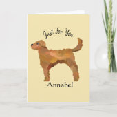 Supercute Persoonlijke Gouden Doodle Kaart (Voorkant)