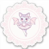 Supercute Pinky Ballerina Bat Sticker (Voorkant)