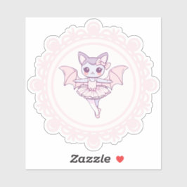 Supercute Pinky Ballerina Bat Sticker