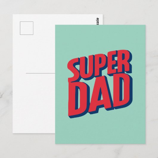 Superdad Briefkaart (Voorkant / Achterkant)