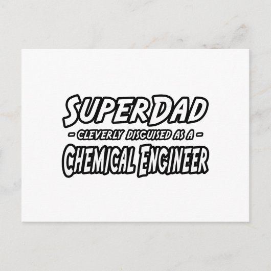 SuperDad...Chemisch ingenieur Briefkaart (Voorkant)