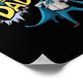 Superdad Funny Superhero Dad Cadeau Kostuum voor F Poster (Hoek)