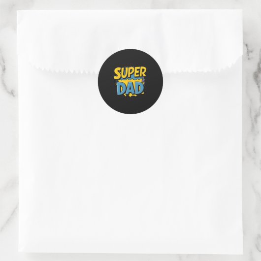 Superdad Grappige Superheld Dad Design Kostuum voo Ronde Sticker (Tas)