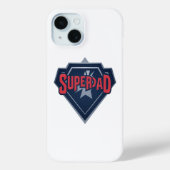 SuperDad Hero Shield Vaderdag iPhone 15 Hoesje (Achterkant)