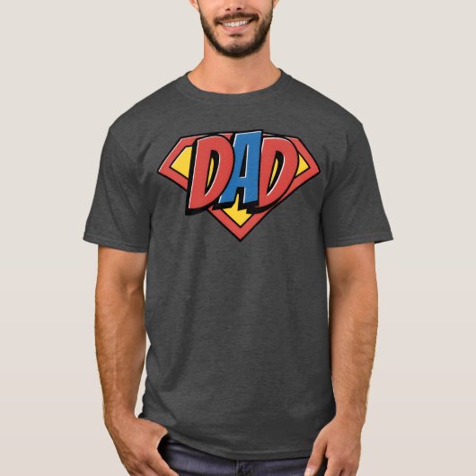 SuperDad houdt van vrienden T-shirt (Voorkant)