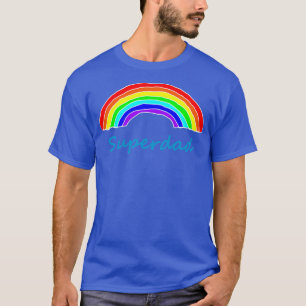 Superdad Rainbow voor papa op Vaderdag T-shirt