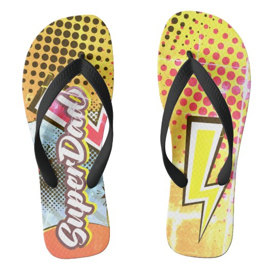 SuperDAD Vaderdag gift strandsandalen  Teenslippers (Voetbed)