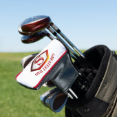 SuperDad White+Red Pipe Golfheadcover (Insitu)