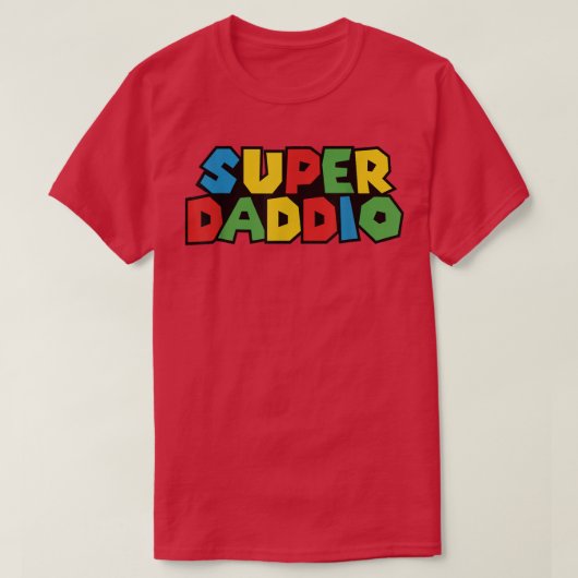 SuperDaddio Funny Gamer Papa Fathers Day Video Gam T-shirt (Design voorkant)