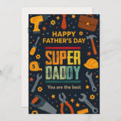 SuperDaddy Garden Happy Fathers Day Gifts Kaarten (Voorkant / Achterkant)