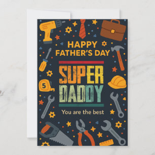SuperDaddy Garden Happy Fathers Day Gifts Kaarten