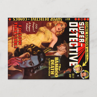 Superdetective #2 mei 1950 | Cool Noir Art Briefkaart