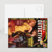 Superdetective #2 mei 1950 | Cool Noir Art Briefkaart (Voorkant / Achterkant)