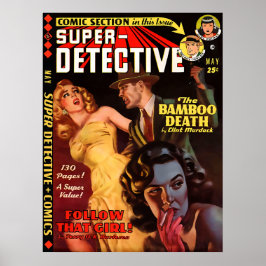 Superdetective #2 mei 1950 | Cool Noir Art Poster