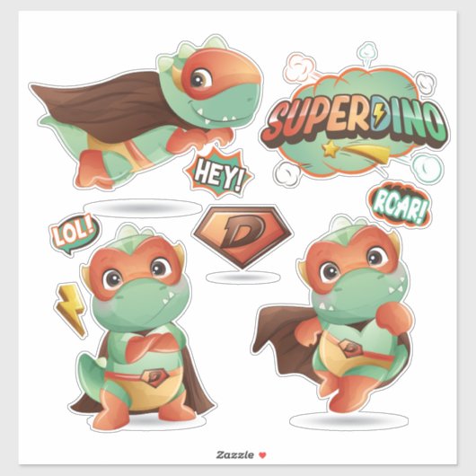 SuperDinos Sticker (Vel)