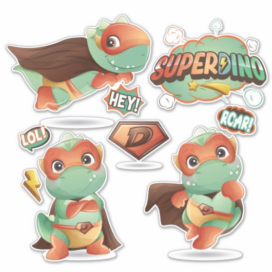 SuperDinos-Sticker Sticker (Voorkant)