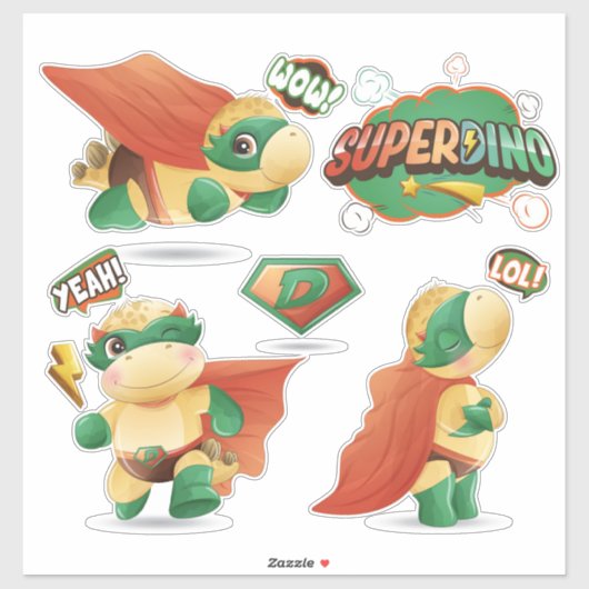 SuperDinos-Sticker Sticker (Vel)
