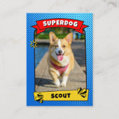 Superdog Comic Trading Card Grappige Aangepaste Ho Contactkaartje (Voorkant)