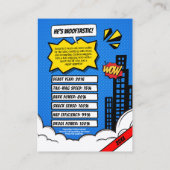 Superdog Comic Trading Card Grappige Aangepaste Ho Contactkaartje (Achterkant)