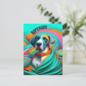 Superdog super hond redding Party Uitnodigingen PC (Staand voorkant)