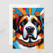 Superdog super hond redding Party Uitnodigingen PC (Voorkant / Achterkant)