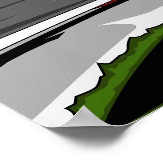 SuperDuke op het racespoor Poster (Hoek)