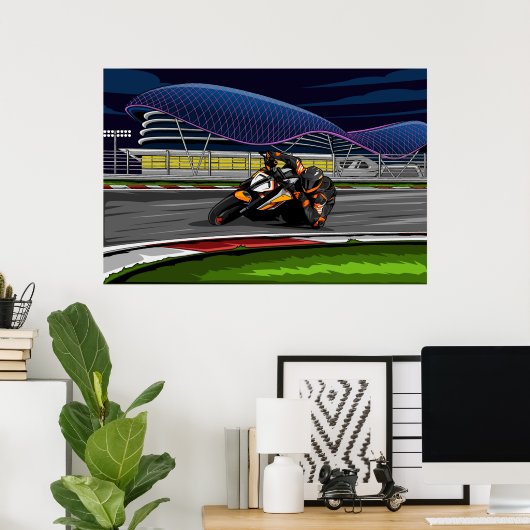 SuperDuke op het racespoor Poster (Thuiskantoor)