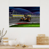 SuperDuke op het racespoor Poster (Keuken)