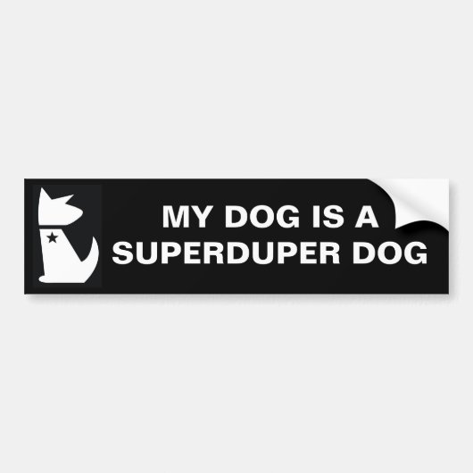SUPERDUPER DOG BUMPERSTICKER (Voorkant)