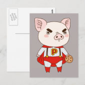 Superduper Piggy Briefkaart (Voorkant / Achterkant)