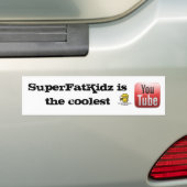 SuperFatKidz Youtube - Bumpersticker (Op auto)