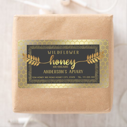  superfijn kalligrafie honingbijenkast jar etiket (Insitu)