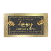  superfijn kalligrafie honingbijenkast jar etiket (Voorkant)