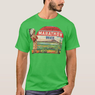 Superfine Marathon Bier Retro Deunct Wisconsin Br T-shirt