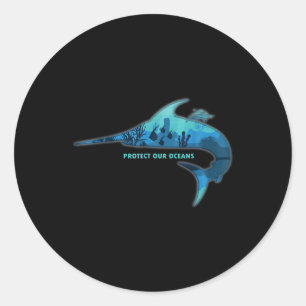 Superfish Milieubescherming Klimaatbescherming Ronde Sticker