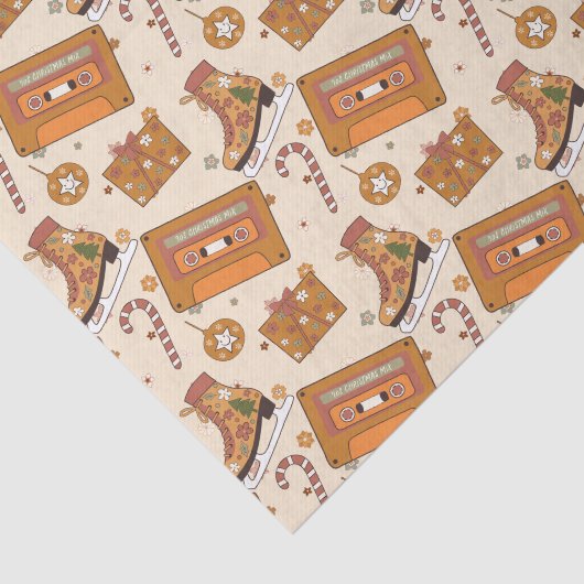 Superfloral Retro Christmas Joy Tissuepapier (Detail)