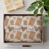 Superflorale Retro Kerstvreugde Tissuepapier (Geschenk)