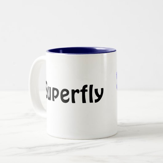 Superfly-Mok Tweekleurige Koffiemok (Voorkant links)