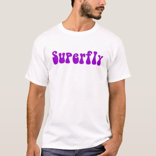 Superfly (paars, violet) t-shirt (Voorkant)