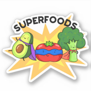 Superfoods Cute Vegetable Pun Sticker