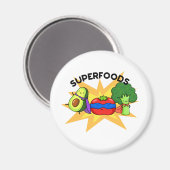Superfoods Funny Vegetable Pun Magneet (Voorkant / Achterkant)