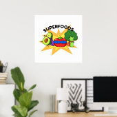 Superfoods Funny Vegetable Pun Poster (Thuiskantoor)