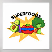 Superfoods Funny Vegetable Pun Poster (Voorkant)